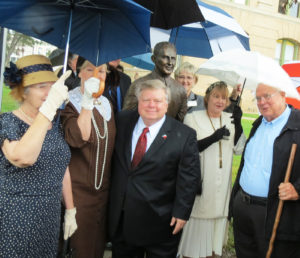 Mayor Dale Ross joined by museum re-creators, Commissioner Valerie Covey and Councilman Steve Fought