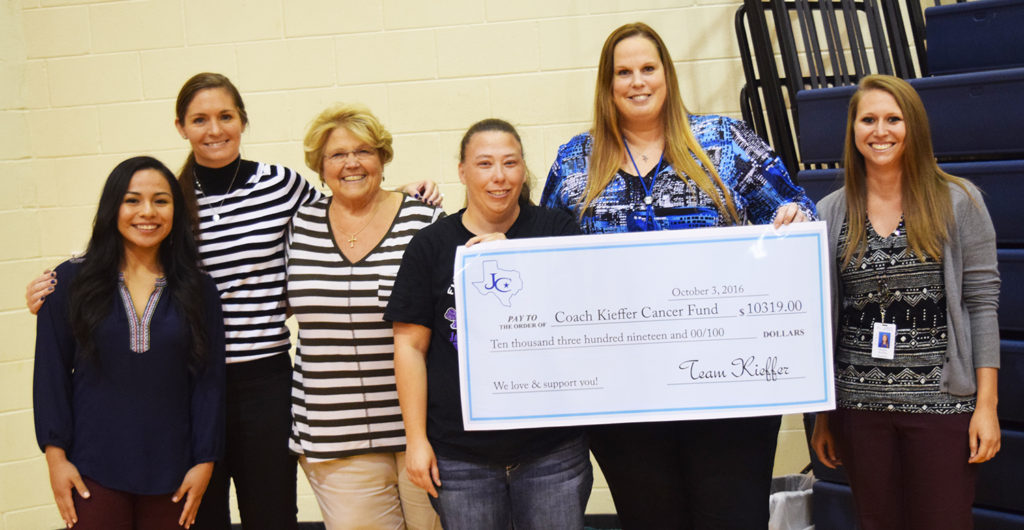 Coach Maria Gonzalez, Coach Marlena Brown, Athletic secretary Brenda Cooper, Coach Vicki Kieffer, Coach Marie Grigsby, Coach Megan Murphy