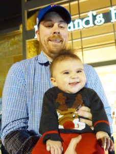 Mike Ferrier introduced daughter Fiona (6-1/2 months) to Santa for her first Christmas ever. 